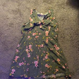 2xl floral dress knee length